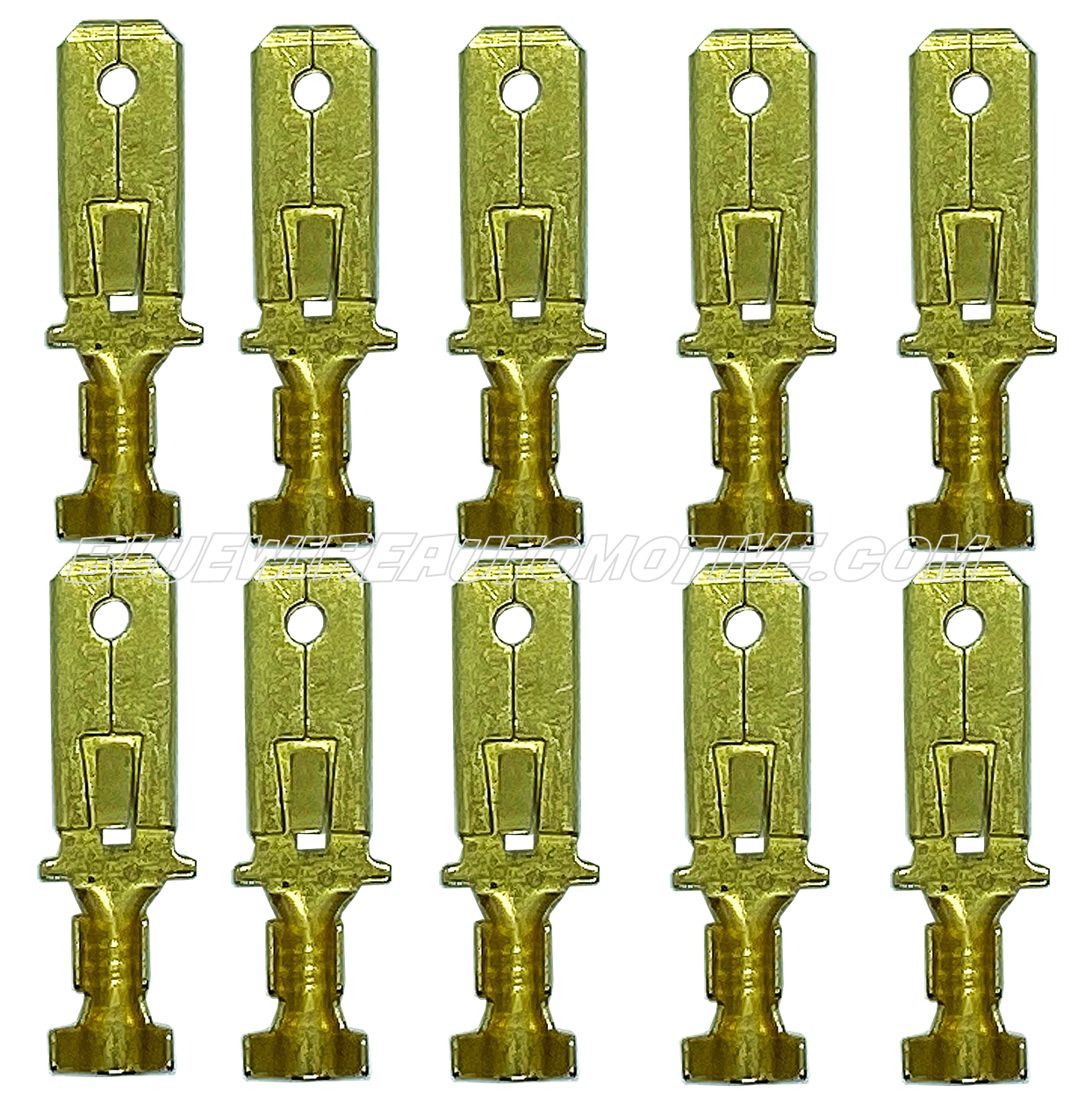 10 x UNIVERSAL MALE UNINSULATED BLADE WIRE TERMINAL - 6.3mm x 0.8mm - BWA56220